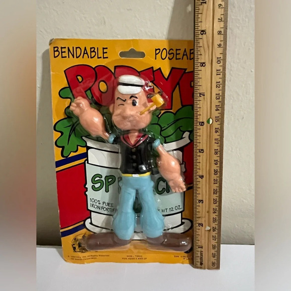 1993 Vintage Bendable Poseable Popeye - Picture 7 of 7
